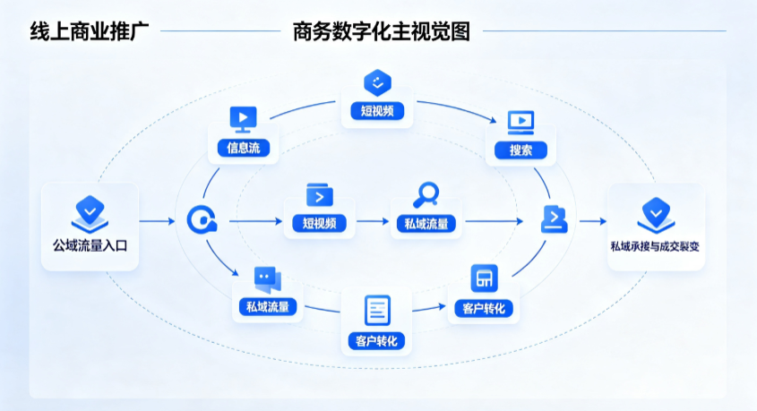 鹰潭线上商业推广怎么做？全域流量闭环搭建与低成本转化实战指南